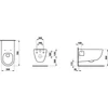 Kép 2/2 - Laufen Fali WC Liberty, perem nélküli, mély öblítésű, Fehér H8219600000001