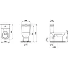 Kép 2/2 - Laufen Álló kombi-WC, mélyöblítésű, vízszintes lefolyó, Fehér H8249560000001