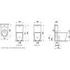 Kép 2/2 - Laufen Álló kombi-WC, perem nélküli, mélyöblítésű, Fehér H8243370000001