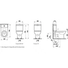 Kép 2/2 - Laufen Álló kombi-WC, mélyöblítésű, Vario lefolyó, Fehér LCC bevonattal  H8249584000001