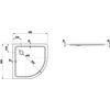 Kép 2/2 - Laufen PLATINA Zuhanytálca - zajcsökkentő alátéttel, Fehér/csúszásgátló 90X90 - H2150086000401