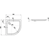 Kép 2/2 - Laufen PLATINA Zuhanytálca - zajcsökkentő alátéttel, Fehér 90X90 - H2150180000401