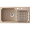 Kép 2/6 - Marmorin AKO egymedencés gránit mosogató, csepegtetővel, bézs 711 113 001