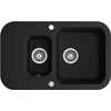 Kép 1/3 - Marmorin IGNIS kétmedencés gránit mosogató, fekete 435 203 002