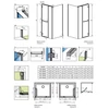 Kép 7/7 - Radaway Carena KDJ 120B*80 szögletes zuhanykabin, átlátszó, króm, 134442-01-01NL