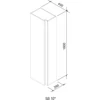 Kép 2/5 - Ravak Fürdőszobai faliszekrény SB 10° 450 fehér - X000000751