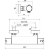 Kép 2/3 - Ravak TERMO TE 072 fali zuhanycsap. 150 mm-lapos szett nél - X070051