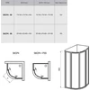 Kép 2/2 - Ravak Supernova zuhanykabin SKCP4-90 fehér+Transparent üveg 3117O102Z1