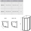 Kép 2/3 - Ravak Supernova zuhanykabin SKCP4-90 fekete+Transparent üveg 3117O302Z1