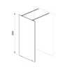 Kép 2/6 - Ravak Walk In Free-140 krómhatású + Transparent zuhanyfal GW9FP0C00Z1