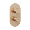 Kép 1/6 - Ravak ES 067.60RGB.O3.RB07C Termosztátos falba süllyesztett csaptelep, háromutas, belső egység nélkül - Rose Gold Brushed X070363