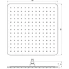 Kép 5/5 - Ravak 982.02 Esőztető zuhanyfej Slim négyzetalakú 400 mm, króm X07P666