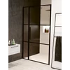 Kép 1/2 - Riho Grid GB104 110 cm zuhanyajtó, fekete GB1110000