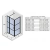 Kép 2/2 - Riho Grid Cubicle XL GB203 130x80 cm zuhanykabin, fekete GB2130080
