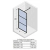 Kép 2/2 - Riho Walk-In Grid GB400 120 cm zuhanyfal, fekete GB4120000