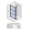 Kép 2/2 - Riho Walk-In Grid GB402 140 cm zuhanyfal, fekete GB4140030