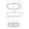 Kép 4/4 - Riho Oval Solid Surface 160x72 cm szabadonálló kád BS67 (BS6700500000000)