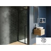 Kép 1/2 - Riho Lucid GD101 100 cm-es matt fekete zuhanyajtó GD110B000