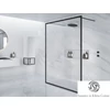 Kép 2/3 - Riho Walk-In Lucid GD401 100 cm-es matt fekete zuhanyfal GD310B000