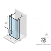 Kép 3/3 - Riho Walk-In Lucid GD404 100 cm-es matt fehér zuhanyfal GD310W030