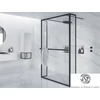Kép 1/3 - Riho Lucid GD404 120 cm-es matt fekete zuhanyfal GD312B030