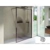 Kép 2/3 - Riho Walk-In Lucid GD400 90 cm-es matt fekete zuhanyfal GD409B000