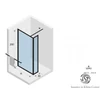 Kép 3/3 - Riho Walk-In Lucid GD402 120 cm-es matt fehér zuhanyfal GD412W030