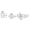 Kép 2/3 - Roca Meridian Rimless fali wc-csésze, mélyöblítésű, szerelőkészlettel A34624L000