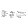 Kép 3/3 - Roca The Gap falhoz illeszkedő álló bidé, szerelőkészlettel A357477000