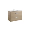 Kép 1/2 - Roca Unik Debba Standard mosdószekrény 2 fiókkal és mosdóval (1000) Tölgy - A855970155