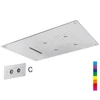 Kép 1/3 - Sapho CHROMOTHERAPY fejzuhany mennyezeti fényterápiával, esőztetővel, kaszkád beömlő, vezérlővel, 550x400mm, inox (CH5540C)
