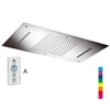 Kép 1/2 - Sapho CHROMOTHERAPY fejzuhany mennyezeti fényterápiával, esőztetővel, 2 kaszkád beömlő, vezérlővel, 730x380mm, inox (CH7338A)