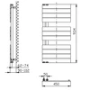 Kép 2/7 - Sapho AQUALINE MILI fürdőszobai radiátor, 450x934mm, 381W, fehér (DC600T)