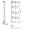 Kép 2/7 - Sapho AQUALINE MILI fürdőszobai radiátor, 600x1222mm, 632W, fehér (DC620T)