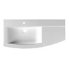 Kép 2/5 - Sapho ARAS öntöttmárvány mosdó, balos, 105,2x50,5cm, fehér (91060)