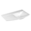 Kép 1/4 - Sapho ARAS öntöttmárvány mosdó, jobbos, 105,2x50,5cm, fehér (91061)