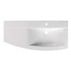 Kép 2/4 - Sapho ARAS öntöttmárvány mosdó, jobbos, 105,2x50,5cm, fehér (91061)