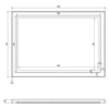 Kép 5/5 - SAPHO FLUT LED keretes tükör, 100x70cm, fehér (FT100)