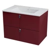 Kép 1/3 - SAPHO MITRA mosdótartó szekrény, 2 fiókkal, 75,5x55x46cm, bordó (MT073)