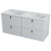 Kép 1/2 - SAPHO MITRA mosdótartó szekrény, 4 fiókkal, 121,5x55x46cm, fehér (MT121)