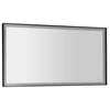 Kép 1/6 - SAPHO SORT tükör LED világítással, 120x70cm, matt fekete (ST120)