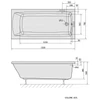 Kép 3/3 - SAPHO POLYSAN LILY SLIM kád, 150x70x39cm (72273S)