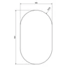 Kép 2/4 - Sapho AQUALINE ovális tükör akasztó nélkül, 50x85cm (22504)