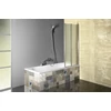 Kép 3/7 - SAPHO AQUALINE VANDA behajtható kádparaván, behajtható, 100x140cm, 5mm BRICK üveg, króm (AQ1140)