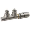 Kép 1/4 - SAPHO TWIN TERMO csatlakozó készlet radiátorhoz, szálcsiszolt inox (CP3520S)