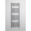 Kép 4/6 - SAPHO AQUALINE ORBIT Fürdőszobai radiátor, íves, 450x1320mm, 572W, struktúrált ezüst (ILA34E)