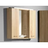 Kép 2/4 - SAPHO AQUALINE ZOJA tükrösszekrény LED világítással, dugaljjal, kapcsolóval, 70x60x14cm, platina tölgy (45029)