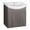Kép 1/6 - SAPHO AQUALINE ZOJA mosdótartó szekrény, 2 ajtós, 61,5x74x32,5cm, mali wenge (51062)