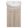 Kép 3/5 - SAPHO AQUALINE ZOJA mosdótartó szekrény, 2 ajtós, 42x74x25cm, platina tölgy (51144)