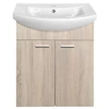 Kép 3/5 - SAPHO AQUALINE ZOJA mosdótartó szekrény, 2 ajtós, 61,5x74x32,5cm, platina tölgy (51163)